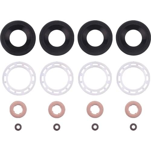 VODOOL Rubber 1.6 HDi Diesel Injector Seal Washer Protector O-Ring Kit Bolts Fuel Inject Seals Repair Kit for Peugeot Citroen