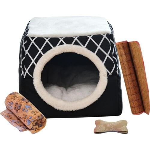 XL/L Cat Bed House Removable Kennel Nest Pet Nest Cat Tent Waterproof Warm Cat Bed Shelter Pet Cushion Winter Warm Cage Latest
