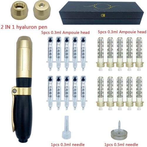 Professional 0.3ML 0.5ML Syringe Ampoule Head for Hyaluron Gun Hyaluronic Pen High Pressure Wrinkle Removal Water Syringe