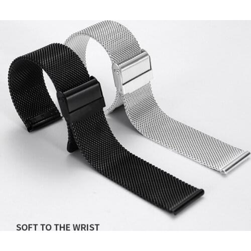 For Nokia Withings Steel Hr Pebble 2 LG Stainless Steel Replacement Bracelet Band Strap For Ticwatch 2 E C2 Milanese Watchband