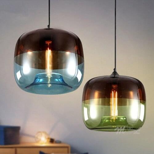 Modern Glass Apple Pendant Lights Electroplated Led Pendant Lamp for Kitchen Living Room Bar Cafe Shop Minimalist Hanging Lamps