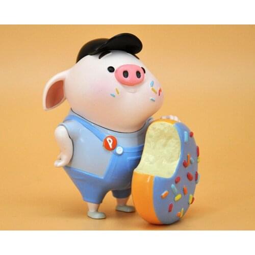 Pig Fart P Blind Box Gourmet Dessert Series Hand Run Doll Cute Dolphin Gentleman Eat Melon Toys Collection Table Decorations