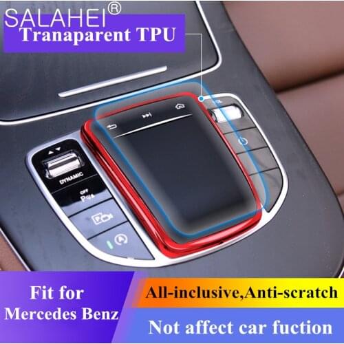 TPU Center Control Mouse Touchpad Protect Cover Film For Mercedes Benz W205 GLC260 E300L C200 GLS C E GLC G V Class Accessories
