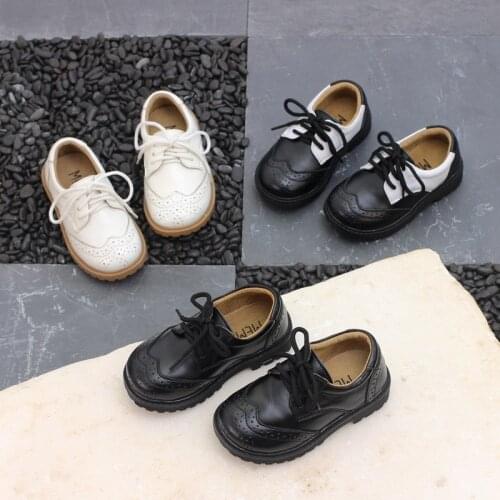 Genuine Leather Shoes Childrens Flats Little Big Baby Shoes Boys Shoes Girls Shoes Lace Up Students Flats Copodenieve EUR 21-37