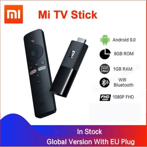 Xiaomi Mi TV Stick Global Version Android TV 9.0 Quad-core 1080P Dolby DTS HD Dual Decoding 1GB RAM 8GB Bluetooth Wifi TV Stick