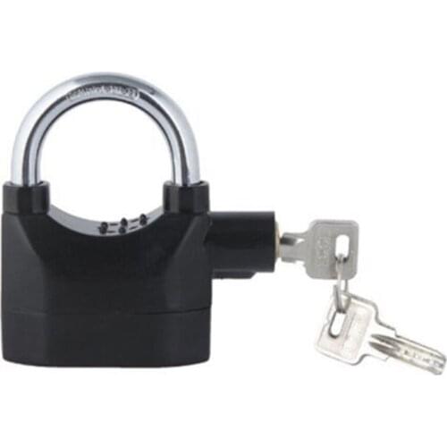 Warehouse Door Lock Disc Brake Lock 110 Decibel IP65 Security Anti Theft Alarm Lock Motion Sensor Waterproof Bike Padlock