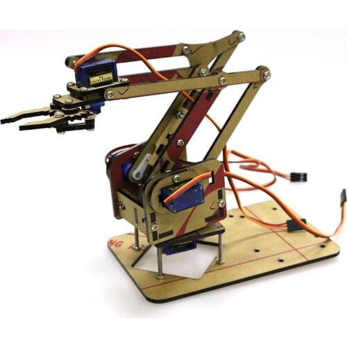 4 DOF Unassembly Acrylic Mechanical Arm Robot Manipulator Claw For Arduino Maker Learning DIY Kit Robot