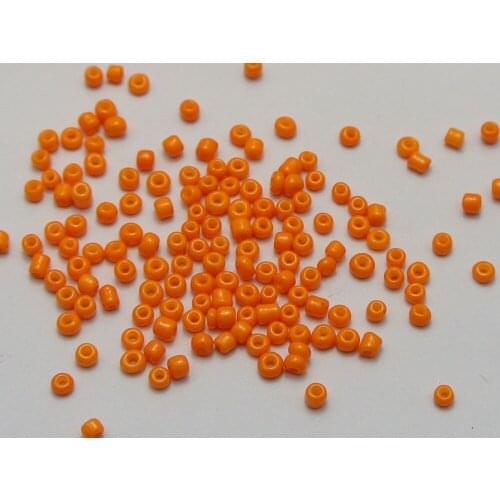 5000 Opaque Glass Seed Beads 2mm (10/0) Orange + Storage Box