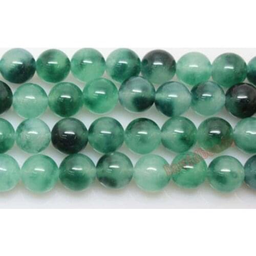 Free Shipping Natural Stone Smooth Round Green Chalcedony Jadee Beads 16" Strand 6 8 10 MM Pick Size For Jewelry Making diy