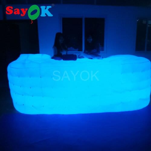 Cheap Inflatable Bar Counter/ Inflatable Service Desk Led Inflatable Bar DJ booth for Sale with Free Shipping