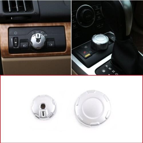 For Land Rover Freelander 2 2007-2012 Car Styling Headlight Switch Knob Terrain Mode Adjustment Knob Decoration Cover ABS Chrome