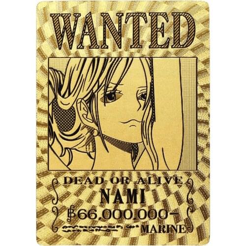 Home Decor Vintage Card One Piece Wanted Card Anime NAMI Childrens Gift Toys Art Craft