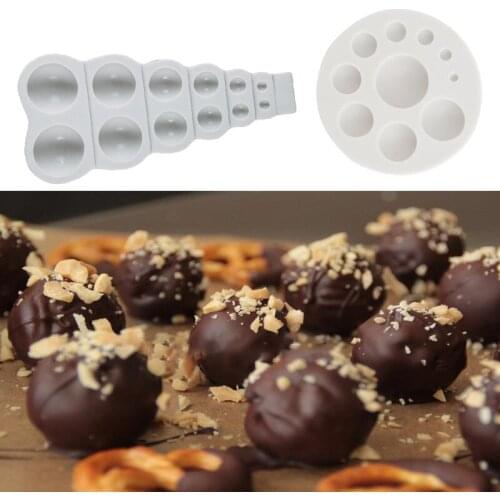 Different Sizes Round Shape Chocolate Mold Candy Flip Sugar Cake Silicone Mold DIY Baking Dessert Mold Kitchen Tools
