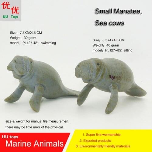 Hot toys Baby Manatee, Sea Cows Simulation model Marine Animals Sea Animal kids gift educational props Action Figures