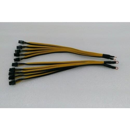 Miner PSU Cable 10 pcs 6Pin Connectors Sever Power Supply Cable PCIe Express For Bitmain Antminer S9 B7 Z9 Z11 T2T T3 A9 A8 M3