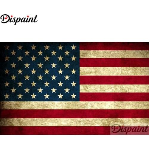 Dispaint Full Square/Round Drill 5D DIY Diamond Painting "National flag scenery" Embroidery Cross Stitch 5D Home Decor A11164