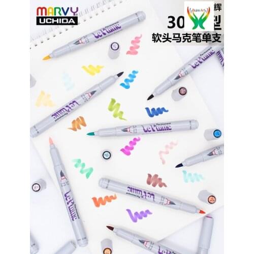 Japan MARVY Soft head marker,AG/N/CG colors,cartoon hand drawing,alcohol oil marker,student painting clothing design skin color