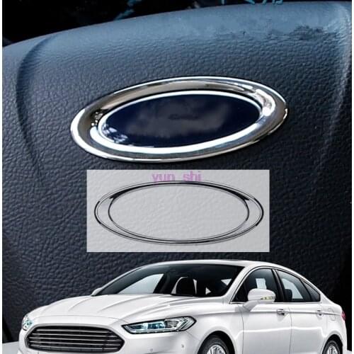 Metal Car steering wheel emblem decoration car-styling For Ford Fiesta Ecosport Kuga Escape Focus MK2 3 4 For Mondeo 2013-2016