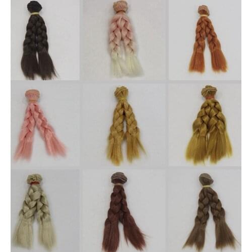 Dropshipping Promotion 15CM/25CM DIY Mini Tresses Doll Wig High-Temperature Material Curly Hair Wig For BJD Doll Accessories