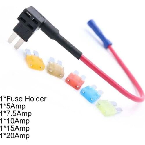 5Pcs Automotive Add A Circuit Blade Style In-line Fuse Holder Set for ATR MICRO2