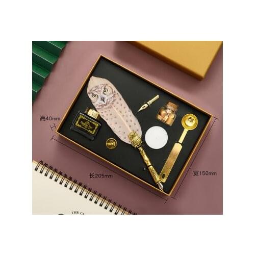 Harried Potter Owl Quill Box Quill Set Vinyl Action Figure Toys For Children Christmas Gift