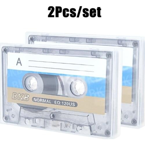 2Pcs Ordinary Standard Cassette Blank Tape Player Empty 60 Minutes Magnetic Audio Tape Recording For Speech Music Recording