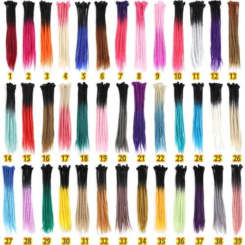 One pcs 5 stand 24inch Synthetic Braid Dreads Natural Textured Dreadlocks Hair Extensions Hippie hair