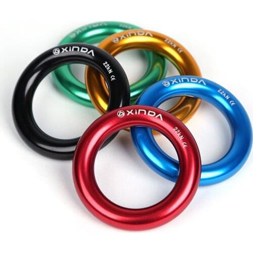P168 Aluminum small ring outdoor mountaineering climbing top ring multi - purpose ring climbing tree flat belt loop belt loop