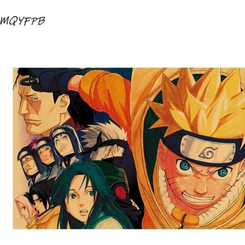 Japanese Anime Kraft Paper Poster Home Room Bedroom Wall Decoration Painting Core 50.5x35cm