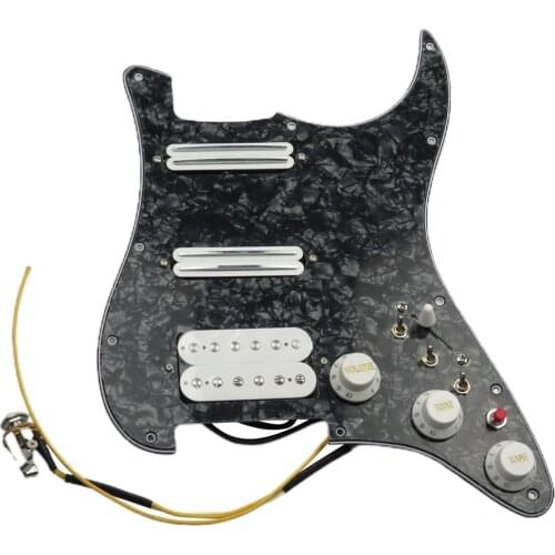 Prewired loaded Pickguard Guitar Pickups Humbucker Pickups Alnico 5 HSS Wiring Harness Push-Pull Single Cut Set For /Strat