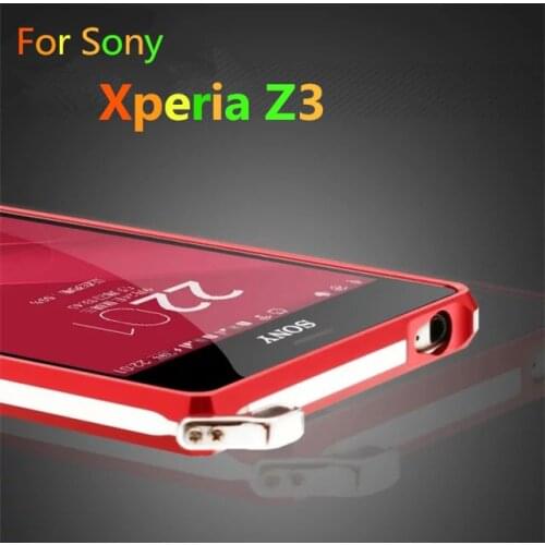 For fundas Xperia Z3 Dropproof Frame Luxury Aluminum Bumper For Sony Xperia Z3 D6603 D6633 shockproof case cover TX