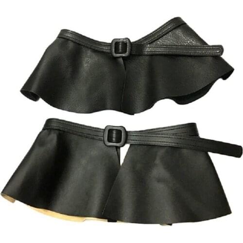 Wide Gold Belt Women Corset Metal Decorated Belts Pu Leather Ruffle Skirt Waistband Cummerbunds