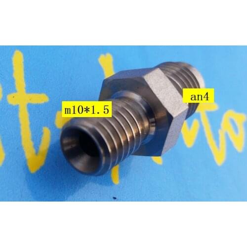 Stainless Steel male m10*1.5 M10 * 1.5 to inverted Seat Adapter an4 4an 7/16unf ptfe tpfe brake hose line end fitting