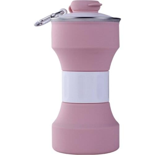 New-650ML Folding Sports Water Bottle Folding Cup Handy Cup Travel Mini Portable Silicone Water Cup Water Bottle