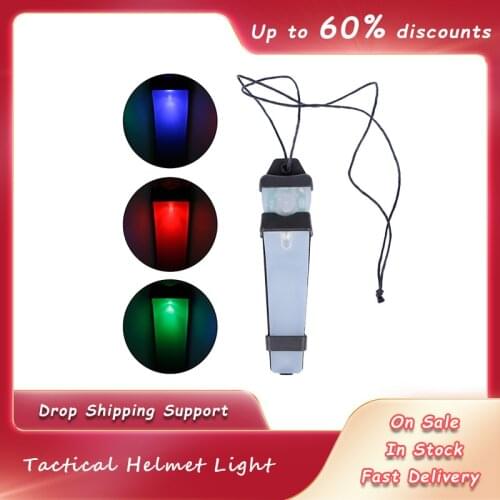 Tactical Flashlight Helmet Tactical Helmet Light Safety Flashing Helmet Signal Lamp for Bike Sports Driving Accessories