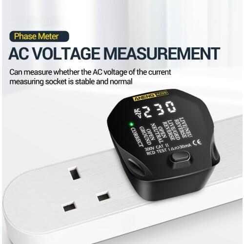 Electric Socket Tester AC Voltage RCD Tester Circuit Polarity Detector Wall Breaker Finder Socket Outlet Tester EU/US Plug