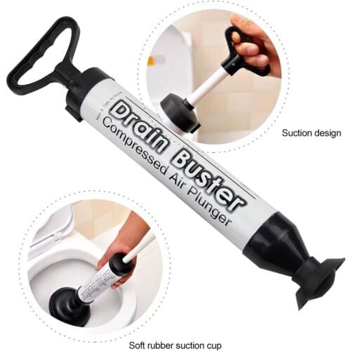 Toilet Plunger Powerful High-pressure Toilet Dredge Drain Unblocker Vacuum Pipe Dredge Sewer Kitchen Toilet Dredge Tool