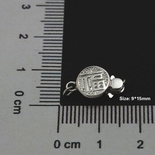 20pcs/lot 925 Sterling Silver Box Clasp Jewelry Clasp 9*15mm DH-BFS025