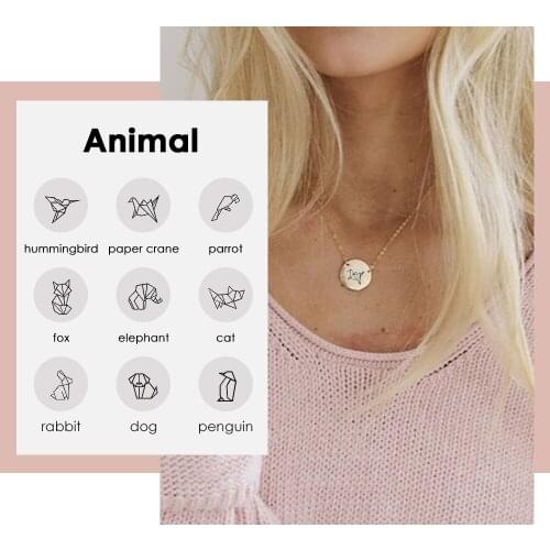 Visunion 316L Stainless Steel Necklace Elegant Personality Animal Dainty Parrot Fox Pattern High Quality Necklace Jewelry New