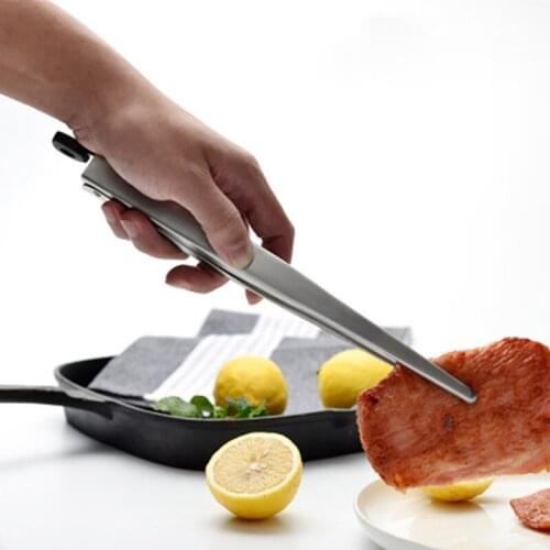 Bread Tong Food Clamp BBQ Clip Stainless Steel Pointed Household Kitchen Utensil Dinner Cooking Tool Buffet Seafood Clip 1pcs