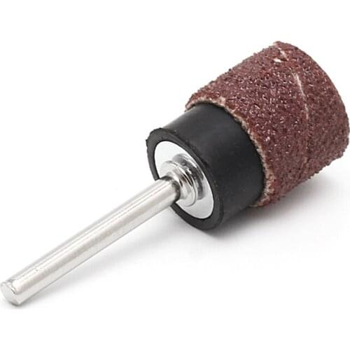 10 Pcs 12.5mm Grit 80# Sanding Bands +3.17mm Mandrel Rotary Tool Nail Drill Bits