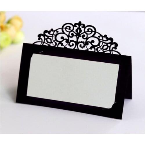 100PCS/LOT Free Shipping 2019 New Style Place Card Table Name Card Cut Laser Party Table Decor Accept Customized