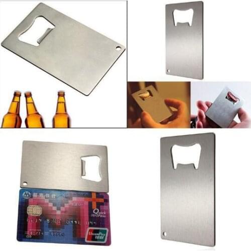 100pcs Bottle Opener New Wallet Size Stainless Steel Credit Card Business Card Beer Openers