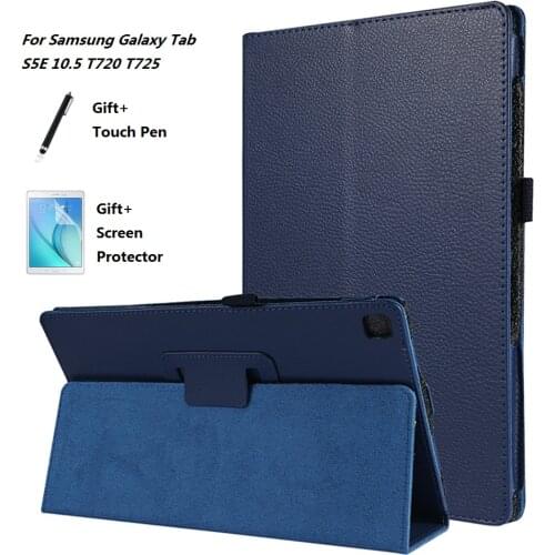 2 Section Foldable Litchi Pattern Protective Cover Case For Samsung Galaxy Tab S5E 10.5 T720 T725 Cases