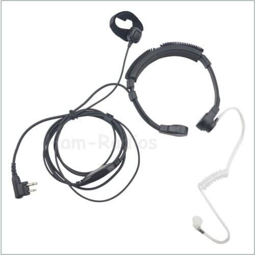 2 PIN Stretch EARPIECE Throat Mic for Motorola GP88 GP300 GP2000 P040 PRO1150 CLS1110 XTN500 EP450 EP350