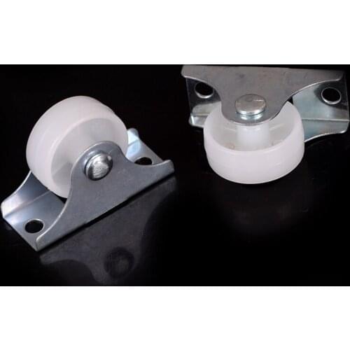 2 Pcs Plastic Furniture Replacement Caster Wheel Universal Swivel Casters Roller Wheel For Platform Trolley Chair White
