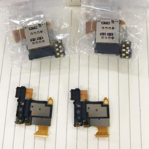 4pcs/lot New SIM Card Slot Tray Holder Reader Flex Cable Replacement part For Sony Xperia ion LTE LT28 LT28i
