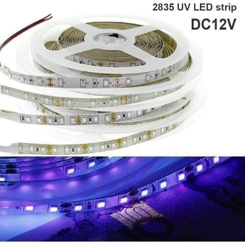 5M 300led/600led 3528 UV Ultraviolet Purple led strip 395nm 120LED/M DC12V IP20 non-waterproof IP65 waterproof