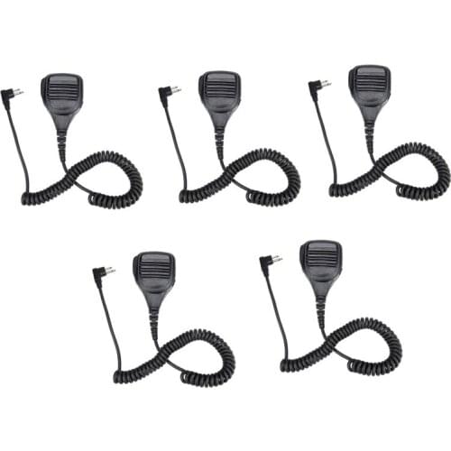 5PCS Heavy Duty Shoulder Remote PTT Mic Speaker Microphone for Motorola CP200 XLS PR400 EP450 GTX GP300 P1225 Xtni Vl50 Radio