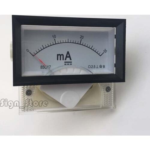 85C17 DC Current 30mA AMP Analog Panel Ampere Meter for DIY Co2 Laser Stamp Engraver